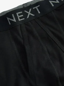 Zwart - Verpakking van 15 - Sportboxershorts met A-voorkant en langere pijpen