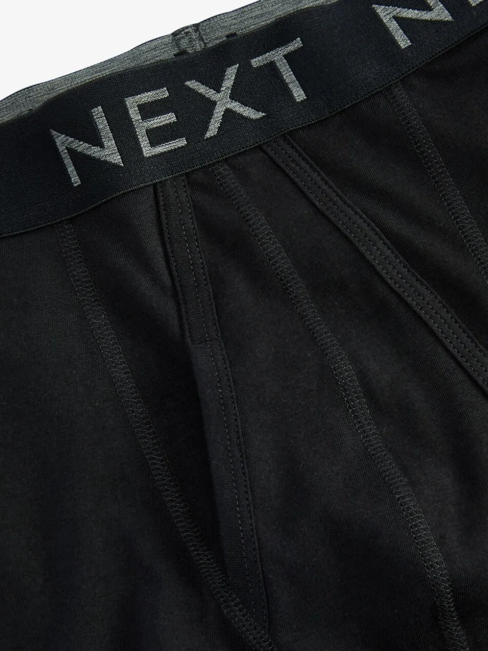 Zwart - Verpakking van 15 - Sportboxershorts met A-voorkant en langere pijpen