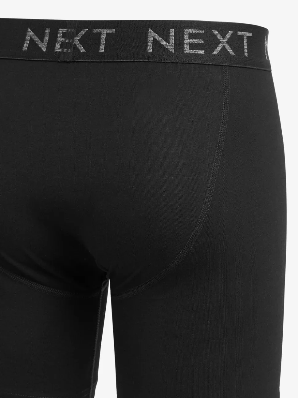 Zwart - Verpakking van 10 - Sportboxershorts met A-voorkant en langere pijpen