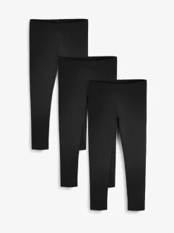 Zwart - Verpakking van 3 leggings (3-16 jr)