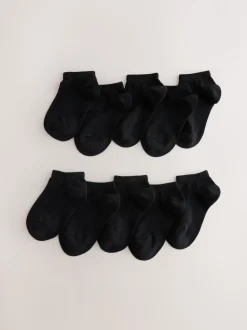 Zwart - Verpakking van 10 paar sneakersokken