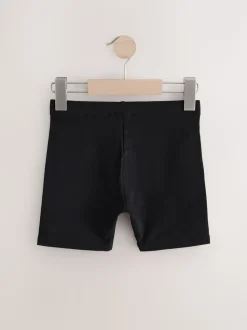 Zwart - Verpakking van 7 stretchy fietsshorts met hoog katoengehalte (3-16jr)