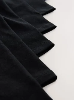 Zwart - Verpakking van 7 stretchy fietsshorts met hoog katoengehalte (3-16jr)