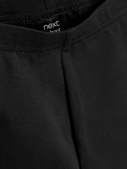 Zwart - Verpakking van 2 stretchy fietsshorts met hoog katoengehalte (3-16jr)