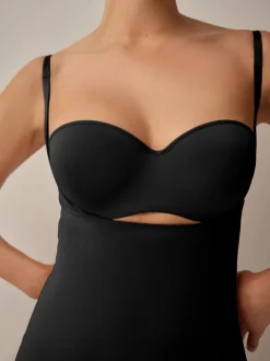 Zwart - Vormgevende medium verstevigende premium katoenen Wear Your Own Beha slip