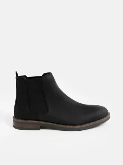 Zwart - Wasachtige leren Chelsea Boots