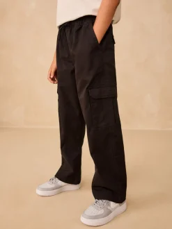 Zwart - Woven Cargo Trousers (3-16yrs)