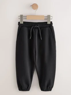 Zwart - Zacht aanvoelende jersey joggingbroek (3 mnd-7 jr)