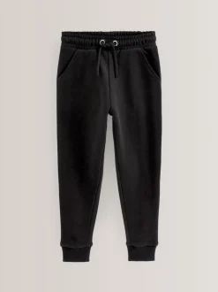 Zwart - Zachte jersey joggingbroek met normale pasvorm (3-16jr)