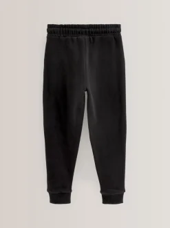 Zwart - Zachte jersey joggingbroek met normale pasvorm (3-16jr)