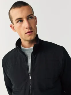 Zwart - Zonder capuchon. - Hybrid Full Zip Jacket