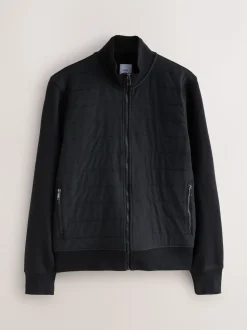 Zwart - Zonder capuchon. - Hybrid Full Zip Jacket
