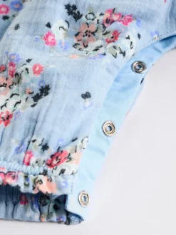 Zwart bloemenprint - Cath Kidston Baby Woven 100% Cotton Dungarees & Long Sleeve Blouse Set