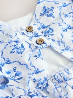 Zwart bloemenprint - Jurk met engelmouwen (3 mnd-8 jr)