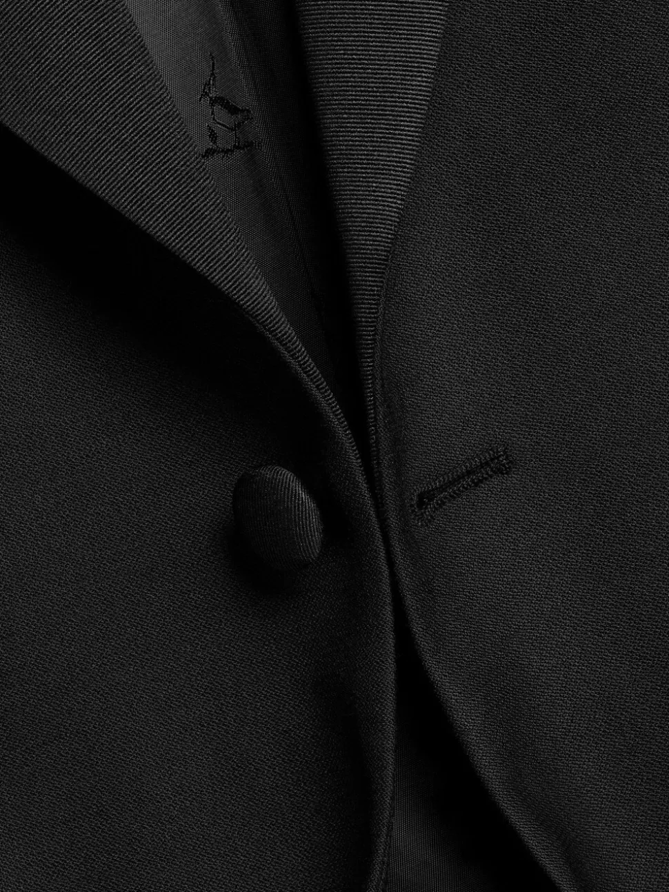 Zwart chroom - Charles Tyrwhitt slim-fit broek van dinerkostuum