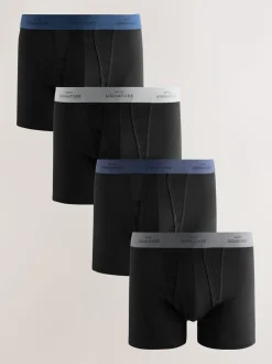 Zwart comfortabel zacht - Verpakking van 4 - Signature boxershorts