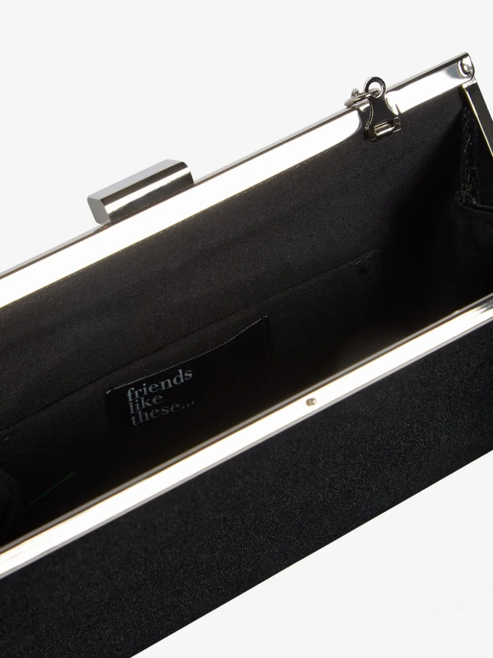 Zwart fluweel - Friends Like These Occasion Clutch Bag