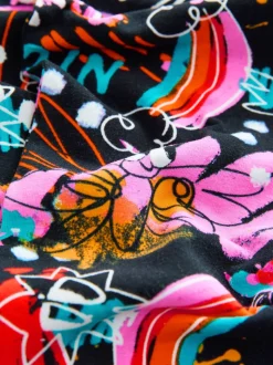 Zwart graffiti - Uitlopende legging (3-16jr)