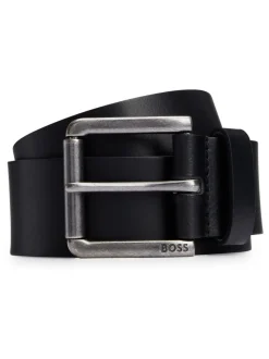 Zwart grijs - BOSS Joris Leren Riem