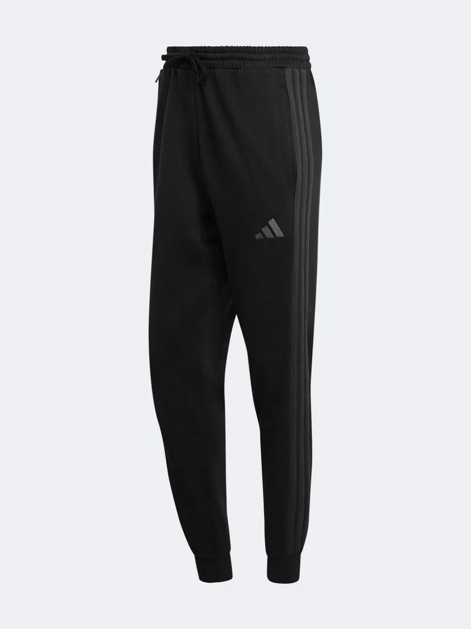 Zwart Ground - adidas Essentials fleece joggingbroek met 3 strepen