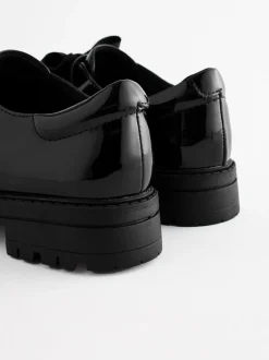 Zwart lak - Strik Monkstrap Chunky Schoolschoenen