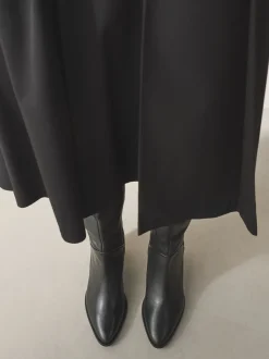 Zwart leer - Forever Comfort® Western Block Heel Knee High Boots