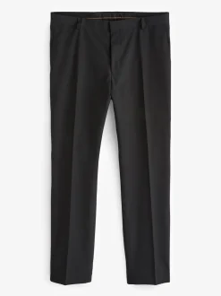 Zwart met bies - Tailored fit - Pantalon in smokingstijl