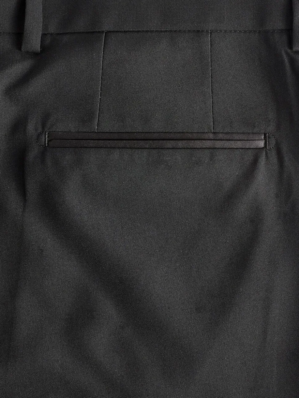 Zwart met bies - Tailored fit - Pantalon in smokingstijl