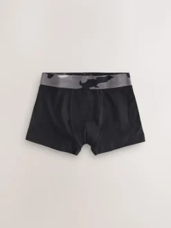 Zwart met camouflage tailleband - Verpakking van 5 boxers (2-16jr)