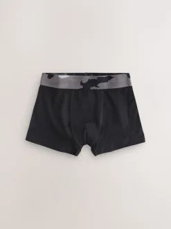Zwart met camouflage tailleband - Verpakking van 5 boxers (2-16jr)
