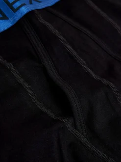 Zwart met felgekleurde glanzende taillebanden - Standaard - 10 Boxershorts zonder plooi