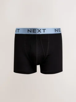 Zwart met felgekleurde glanzende taillebanden - Standaard - 10 Boxershorts zonder plooi