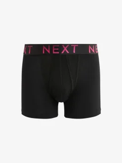 Zwart met felgekleurde ombré tailleband - Standaard - 10 Boxershorts zonder plooi