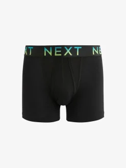 Zwart met felgekleurde ombré tailleband - Standaard - 10 Boxershorts zonder plooi