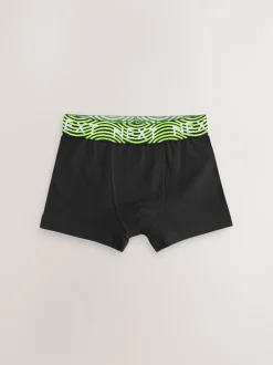 Zwart met felgekleurde tailleband - Verpakking van 7 trunks (2-16jr)