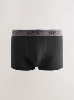 Zwart met gemêleerde tailleband - 5 Hipsterboxershorts