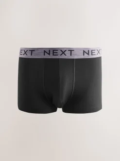 Zwart met gemêleerde tailleband - 5 Hipsterboxershorts