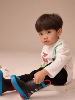 Zwart met Hot Wheels - Aantreklaarzen met handvat