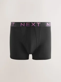 Zwart met ombré tailleband - Boxershorts van katoenrijk materiaal met A-voorkant