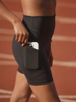 Zwart met zakken - Sports Dry Tech buikcorrigerende shorts