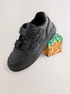 Zwart Minecraft - School Touch Fastening Elastic Lace Shoes