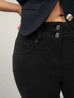 Zwart net - Figuurvormende slim jeans