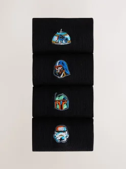 Zwart Star Wars™ - 4 Sokken met borduursel