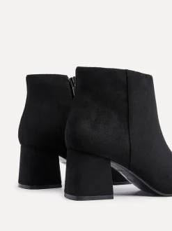 Zwart suède - Linzi Alba Wide Fit Block Heeled Ankle Boots