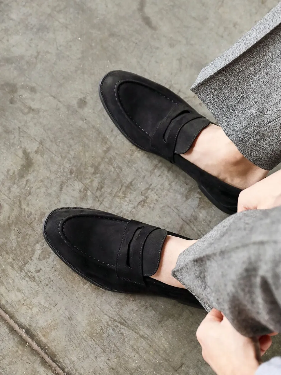 Zwart suède - Linzi Aurelio Penny Loafers