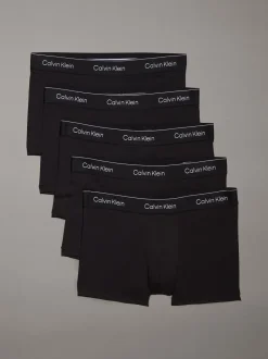 Zwart tonaal - Verpakking van 5 - Calvin Klein Icon Cotton Stretch Boxer Trunks 5 Pack