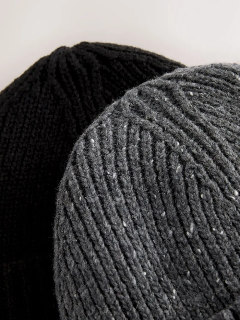Zwart/antraciet - Thinsulate beanie-mutsen 2 stuks