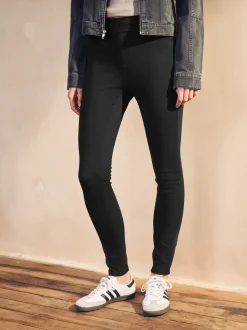 Zwart/Blauw - Set van 2 lange jersey denim leggings