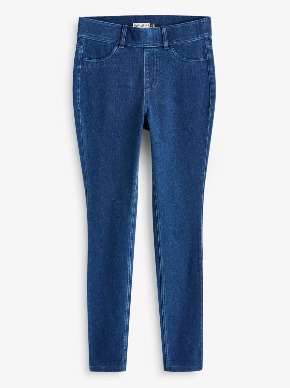 Zwart/Blauw - Set van 2 lange jersey denim leggings