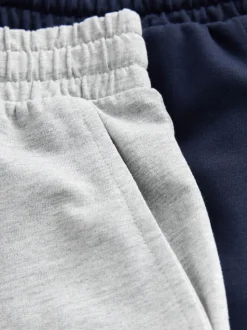 Zwart/blauw/grijs - Loopback Soft Touch 5 Pack Joggers Shorts